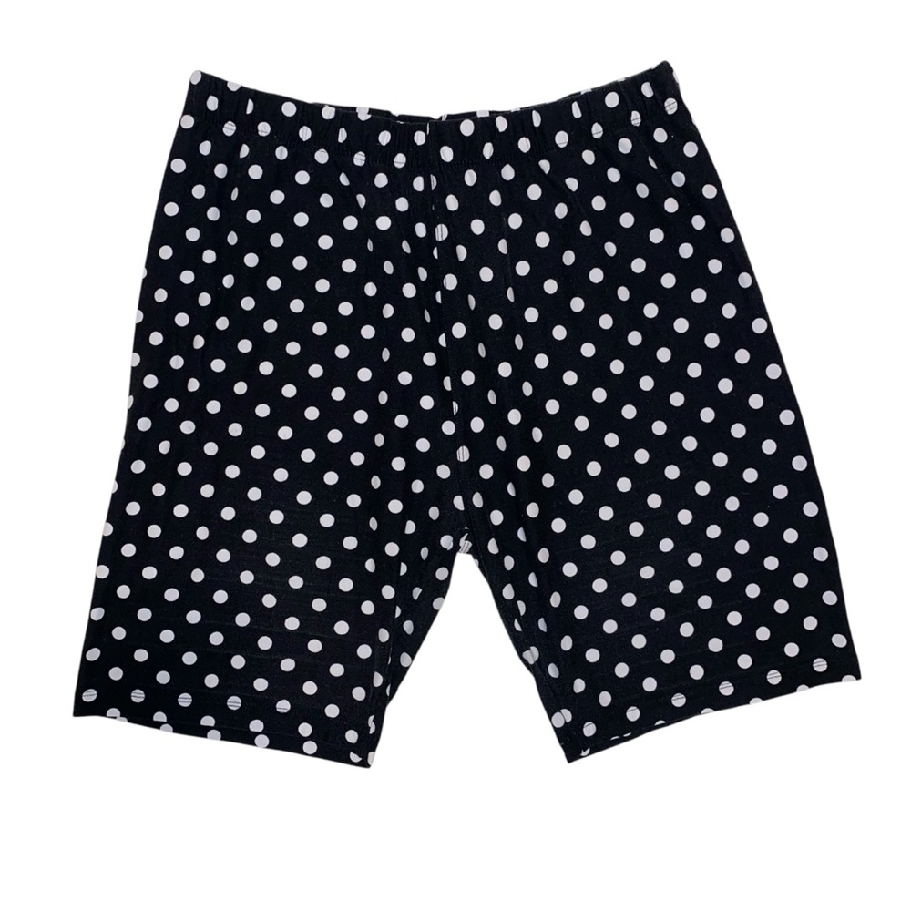 Sweet Legs Black and White Polka Dot Biker Shorts